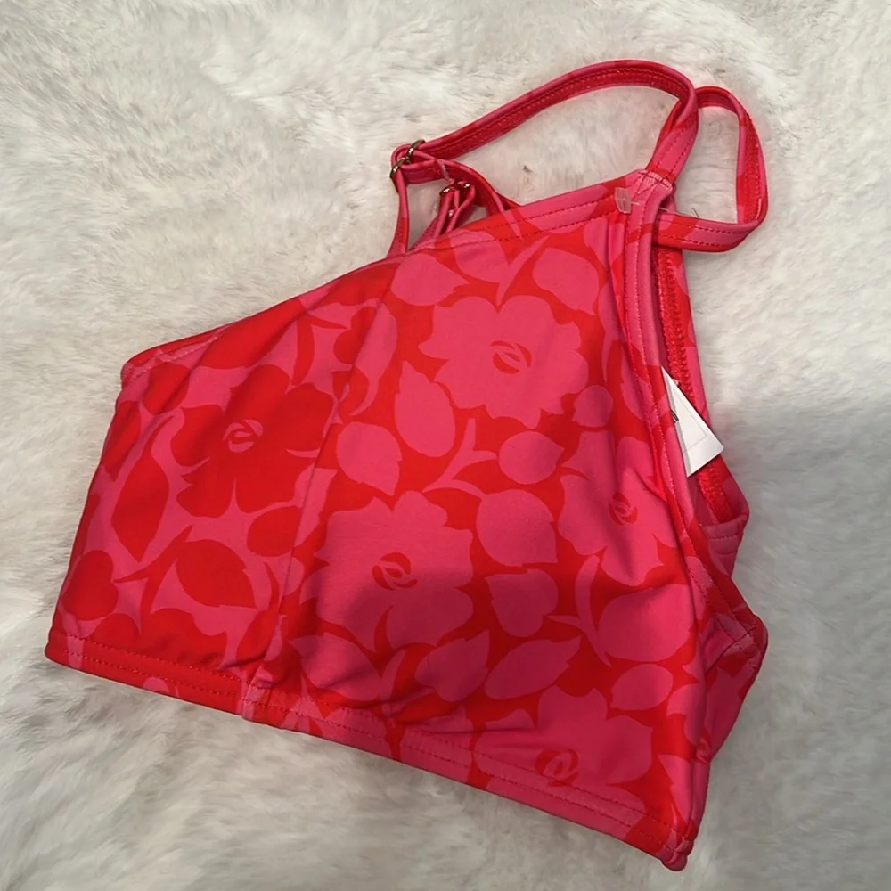 Kate Spade Flame Scarlett Bikini Top size‎ L NWT
